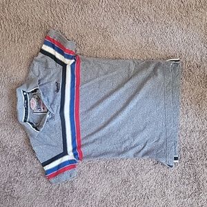 Superdry Red Navy and White Polo M